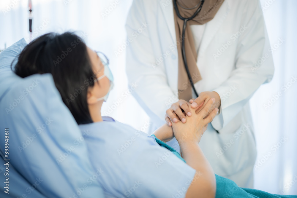 senior woman patient and young woman doctor, friendly doctor encouragement, empathy and support following a medical examination. Trust and medical ethics concept senior woman patient and young woman doctor, friendly doctor encouragement, empathy and support following a medical examination. Trust and medical ethics concept