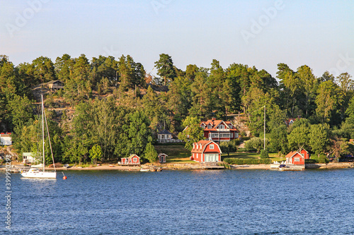 Photography Häuser auf den Schärfen vor Stockholm, Schweden
