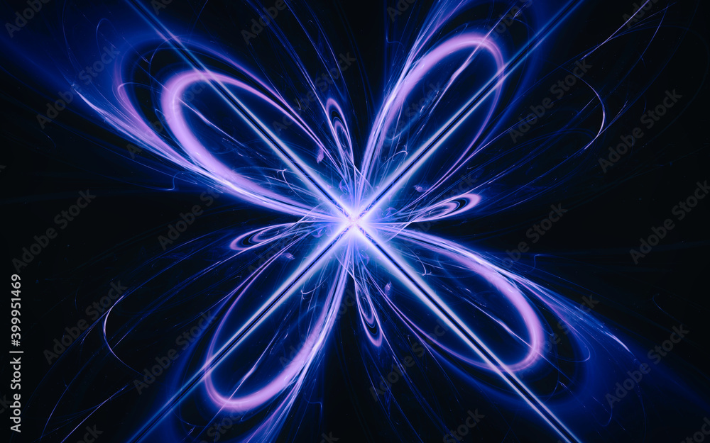 abstract illustration of a fantastic star with many rays on a black background abstract illustration of a fantastic star with many rays on a black background