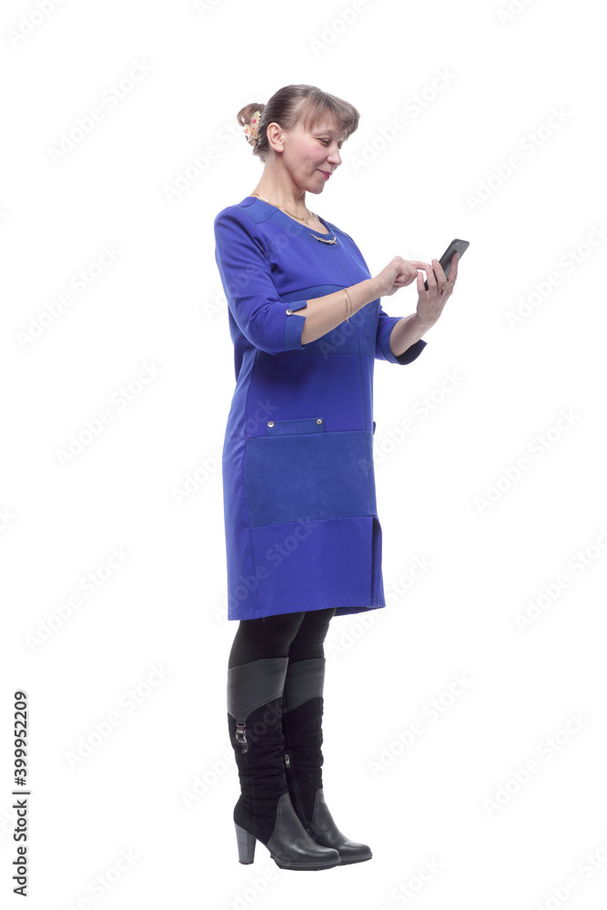 Side view of businesswoman using smartphone Side view of businesswoman using smartphone