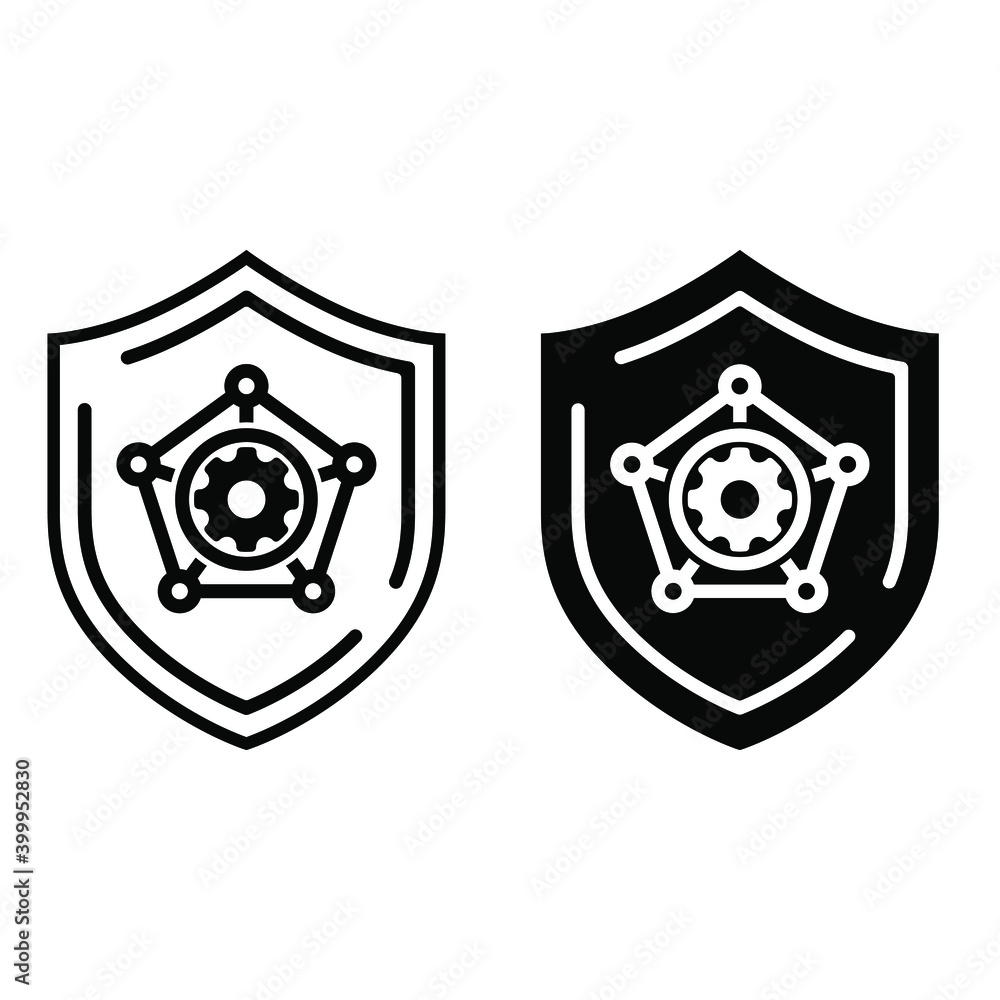 Defense icon vector set. Computer Security illustration sign collection. Shield symbol. Defense icon vector set. Computer Security illustration sign collection. Shield symbol.