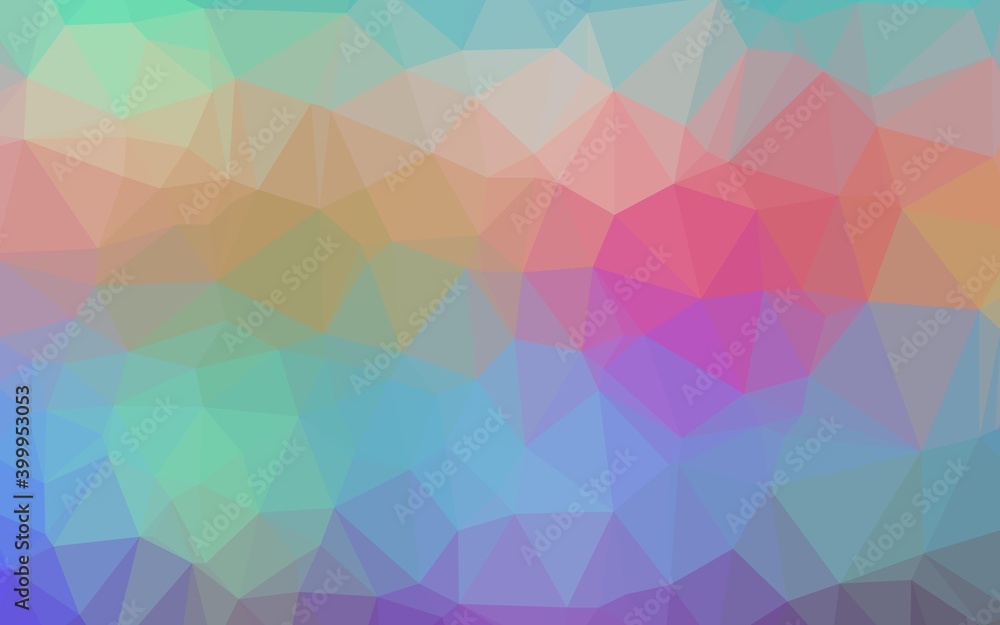 Fototapeta premium Light Multicolor, Rainbow vector blurry triangle template.