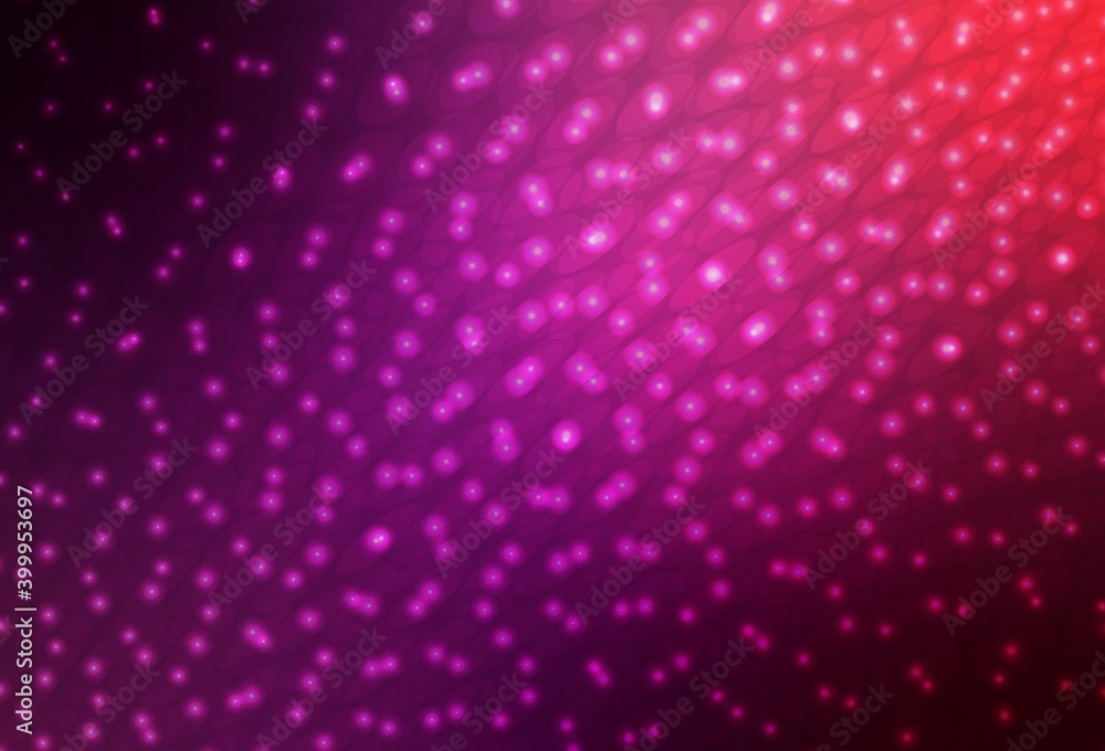 Dark Purple, Pink vector backdrop with dots.
