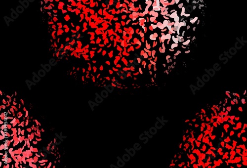 Dark Red vector template with memphis shapes.