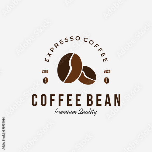 Coffee Beans Espresso Logo vector Design Illustration Vintage Icon