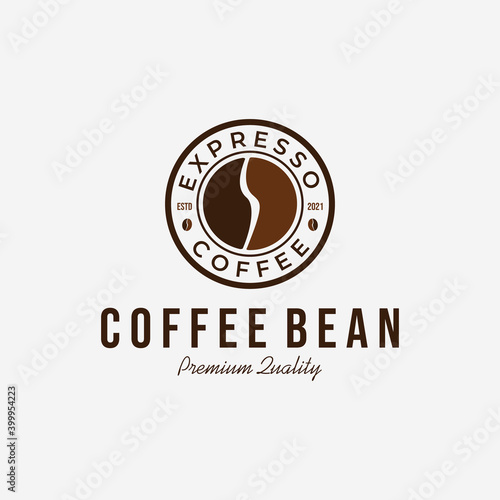 Emblem Espresso Coffee Logo Vector Design Vintage Illustration Icon