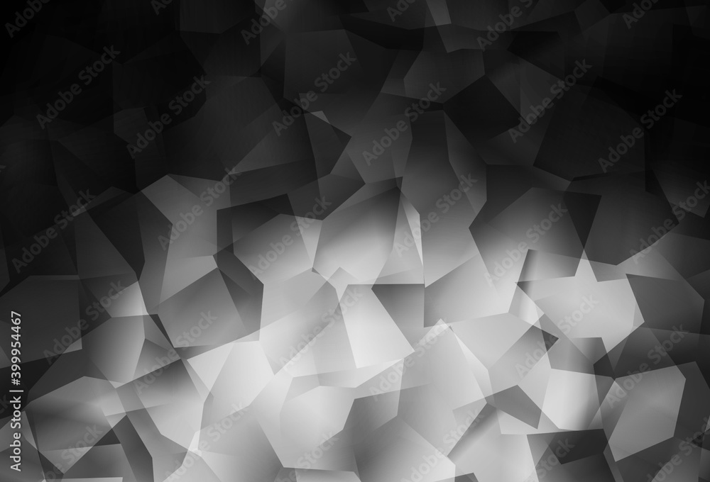 Obraz premium Dark Gray vector gradient triangles template.