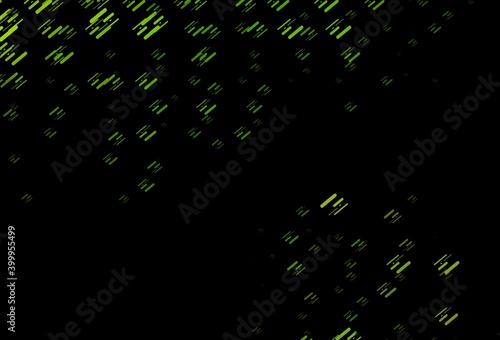 Dark Green vector background with straight lines.