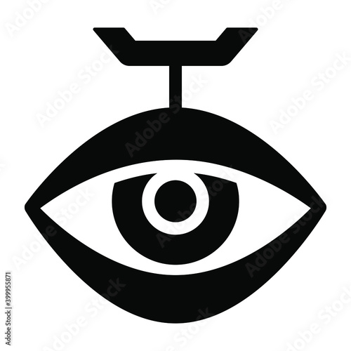 
An ocular surgery icon in solid editable style
