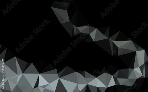 Dark Black vector shining triangular template.