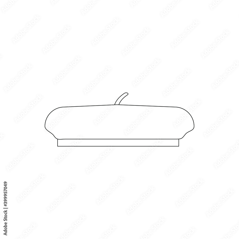 french beret on white background french beret on white background