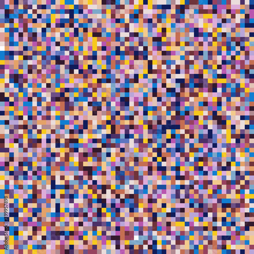 Abstract pixel background. Colorful pixel art. Mosaic squares pattern. Stock vector illustration.