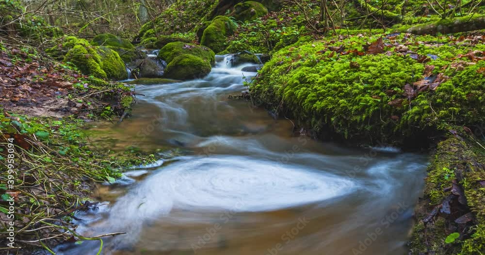 Water whirlpool spinning in the creek, 4k timelapse video Water whirlpool spinning in the creek, 4k timelapse video