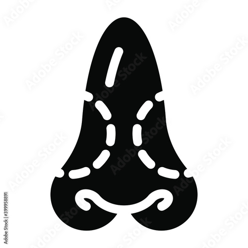 
A perfect icon of nose surgery, rhinoplasty
