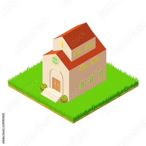 Sacred place icon. Isometric illustration of sacred place vector icon for web