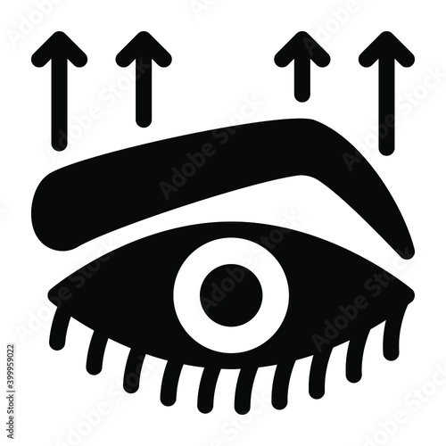 
An eye lift surgery, solid icon of blepharoplasty
