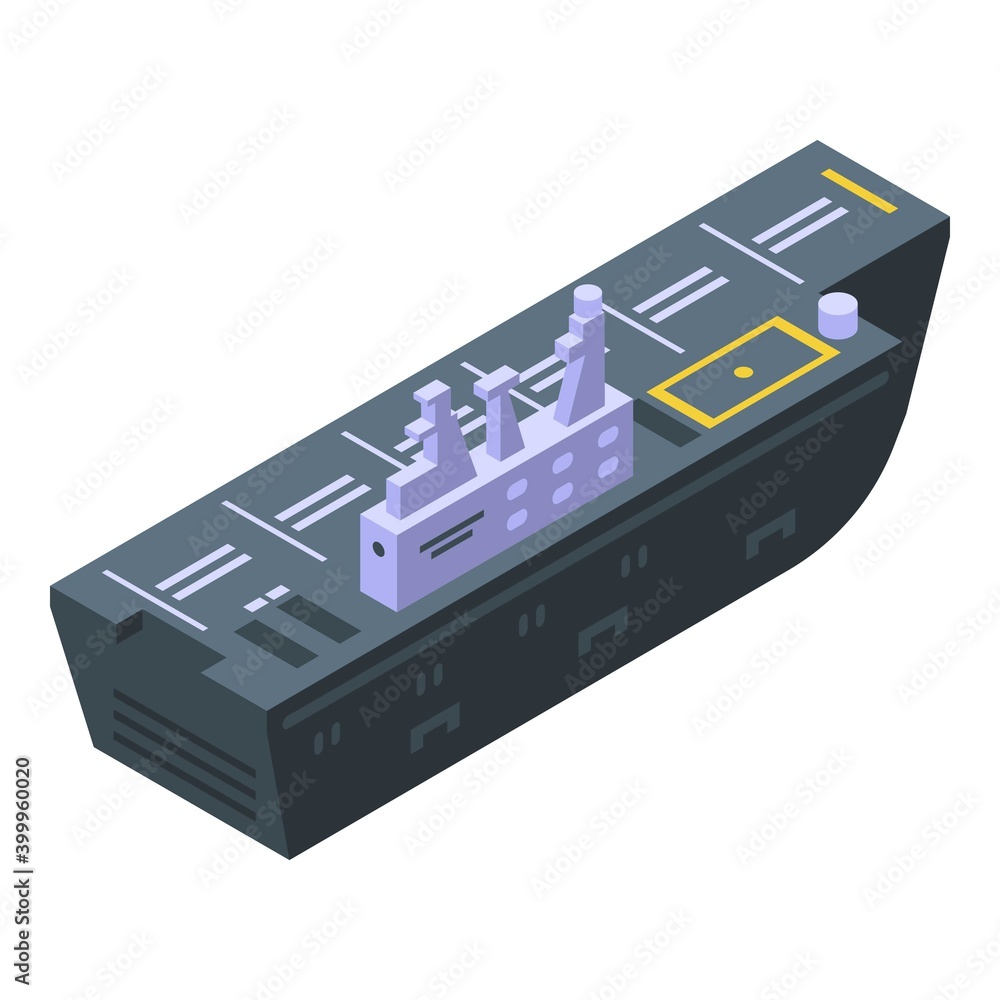 Aircraft carrier army icon. Isometric of aircraft carrier army vector icon for web design isolated on white background Aircraft carrier army icon. Isometric of aircraft carrier army vector icon for web design isolated on white background