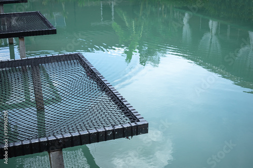 Foto Vacation net for seat over the river