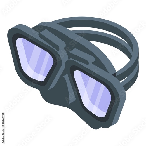 Diving mask icon. Isometric of diving mask vector icon for web design isolated on white background