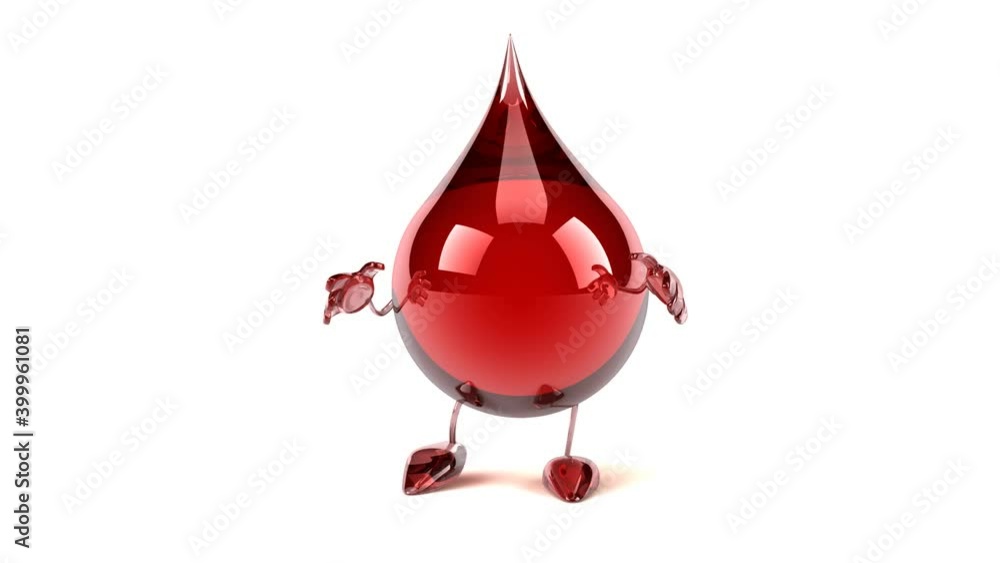 Fun 3D cartoon blooddrop doing a presentation Fun 3D cartoon blooddrop doing a presentation
