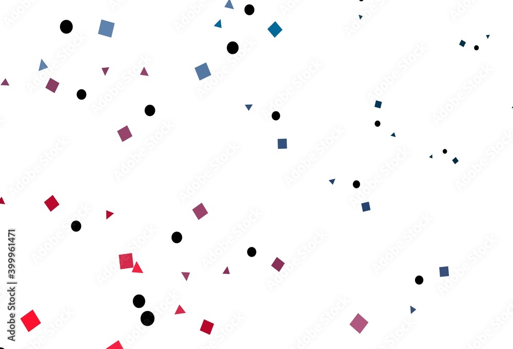 Light Blue, Red vector pattern in polygonal style with circles. Light Blue, Red vector pattern in polygonal style with circles.