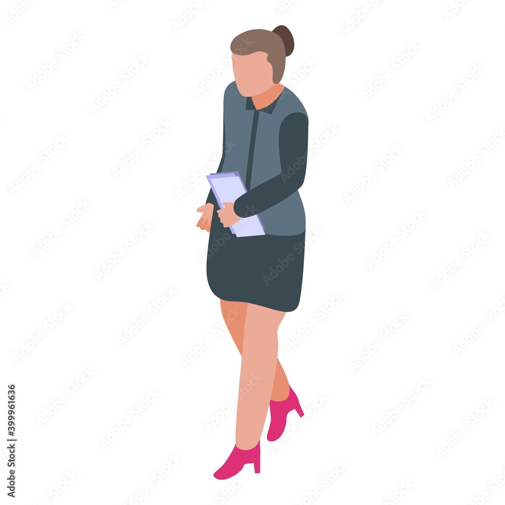 Business assignment icon. Isometric of business assignment vector icon for web design isolated on white background Business assignment icon. Isometric of business assignment vector icon for web design isolated on white background