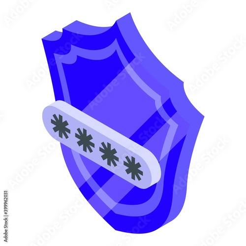 Secured monetization icon. Isometric of secured monetization vector icon for web design isolated on white background