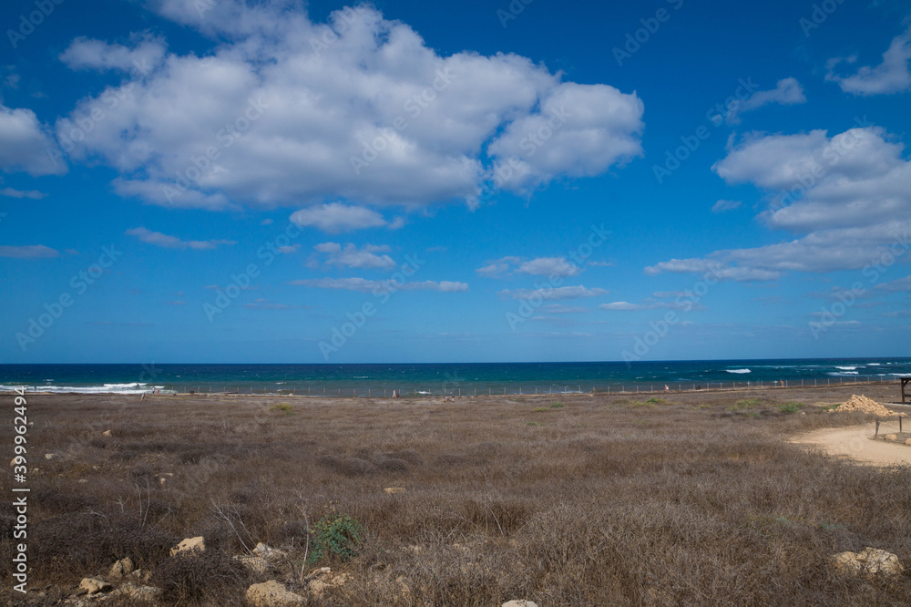 View on Mediterranean Sea at Cyprus. Photographed in 2017