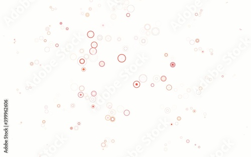 Light Red vector template with circles.