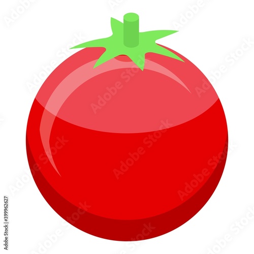 Healthy red tomato icon. Isometric of healthy red tomato vector icon for web design isolated on white background