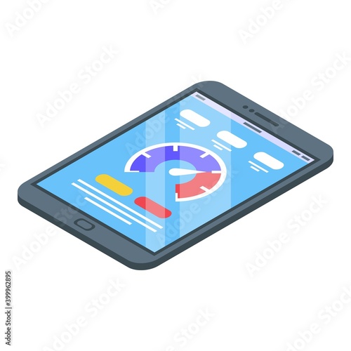 Wallpaper Mural Tablet internet speed icon. Isometric of tablet internet speed vector icon for web design isolated on white background Torontodigital.ca