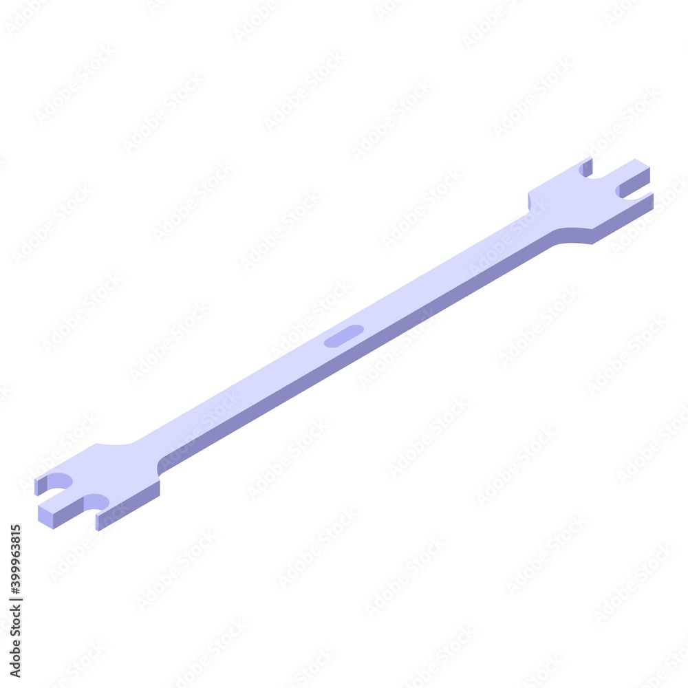 Stomatology tool key icon. Isometric of stomatology tool key vector icon for web design isolated on white background Stomatology tool key icon. Isometric of stomatology tool key vector icon for web design isolated on white background