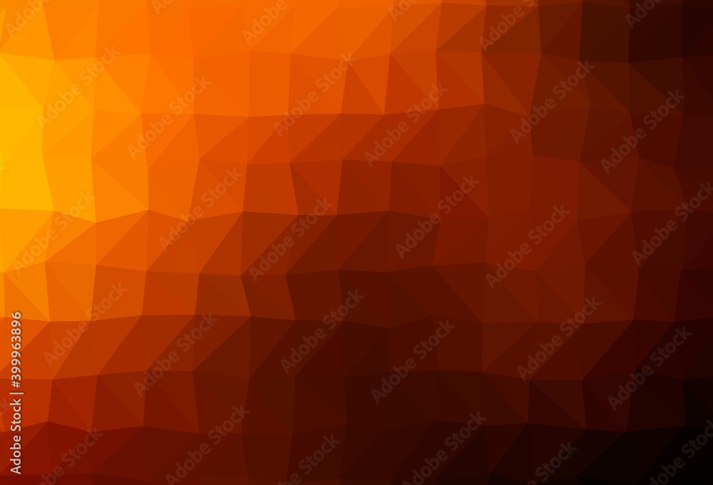 Dark Orange vector polygonal background. Dark Orange vector polygonal background.