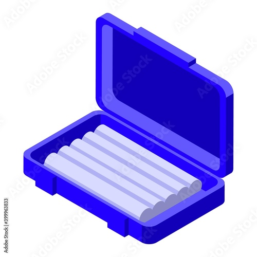Tooth braces box icon. Isometric of tooth braces box vector icon for web design isolated on white background