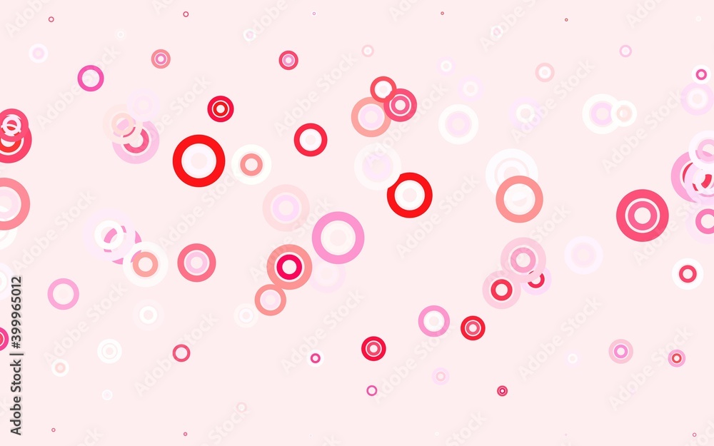 Light Pink vector texture with disks. Light Pink vector texture with disks.