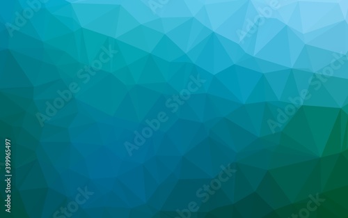 Dark Blue, Green vector triangle mosaic texture.