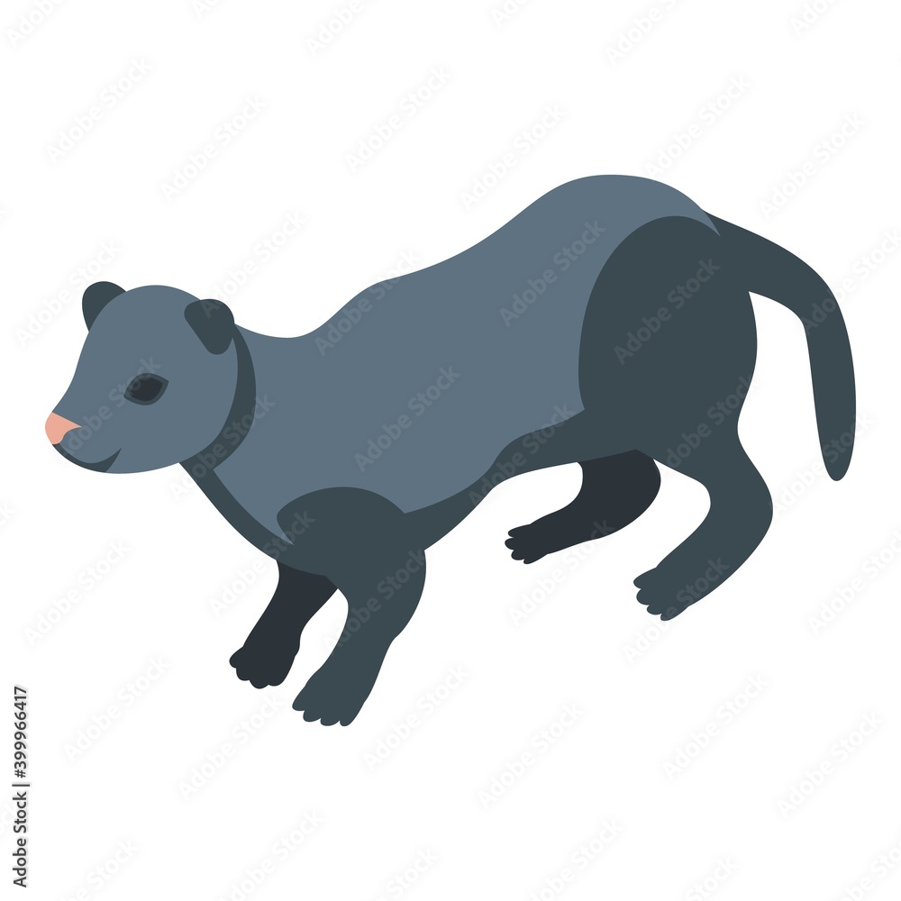 Mink nature animal icon. Isometric of mink nature animal vector icon for web design isolated on white background