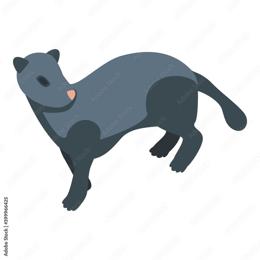 Obraz premium Forest mink icon. Isometric of forest mink vector icon for web design isolated on white background