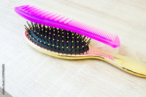 comb for hair care on the head