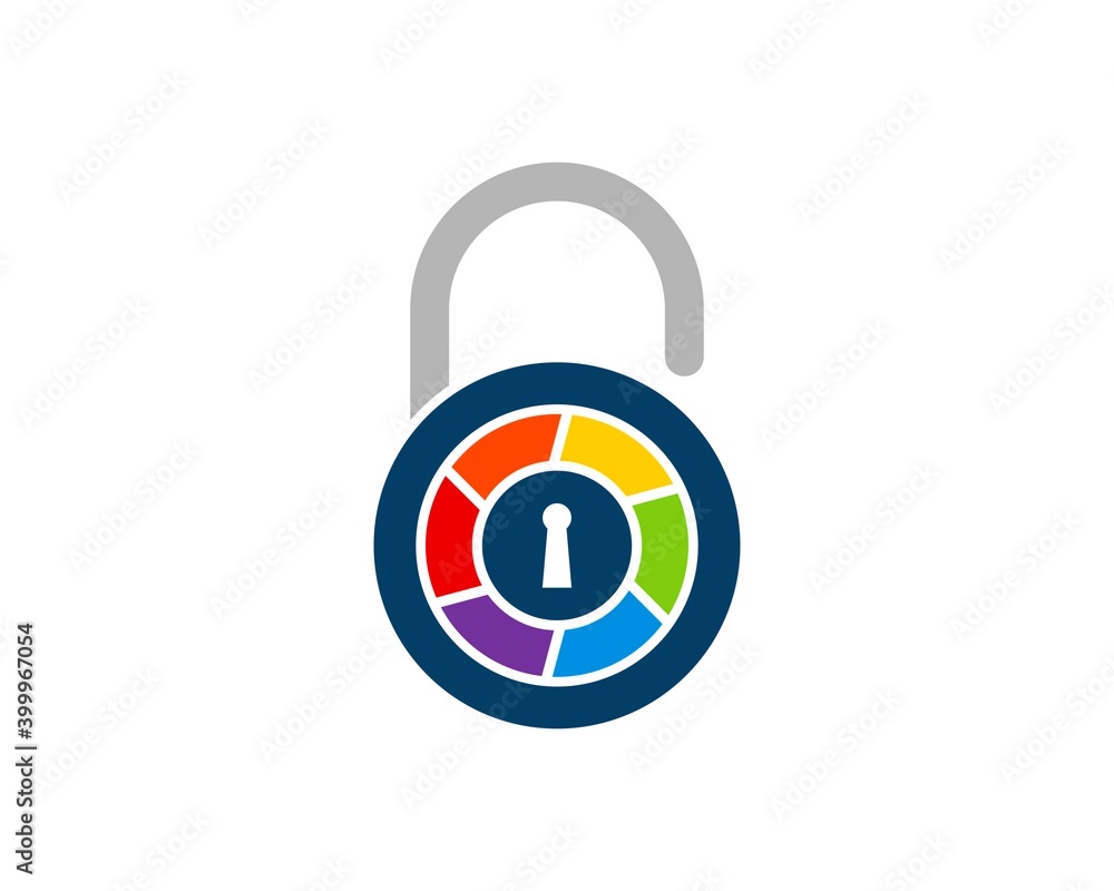 Simple padlock with rainbow lens camera Simple padlock with rainbow lens camera