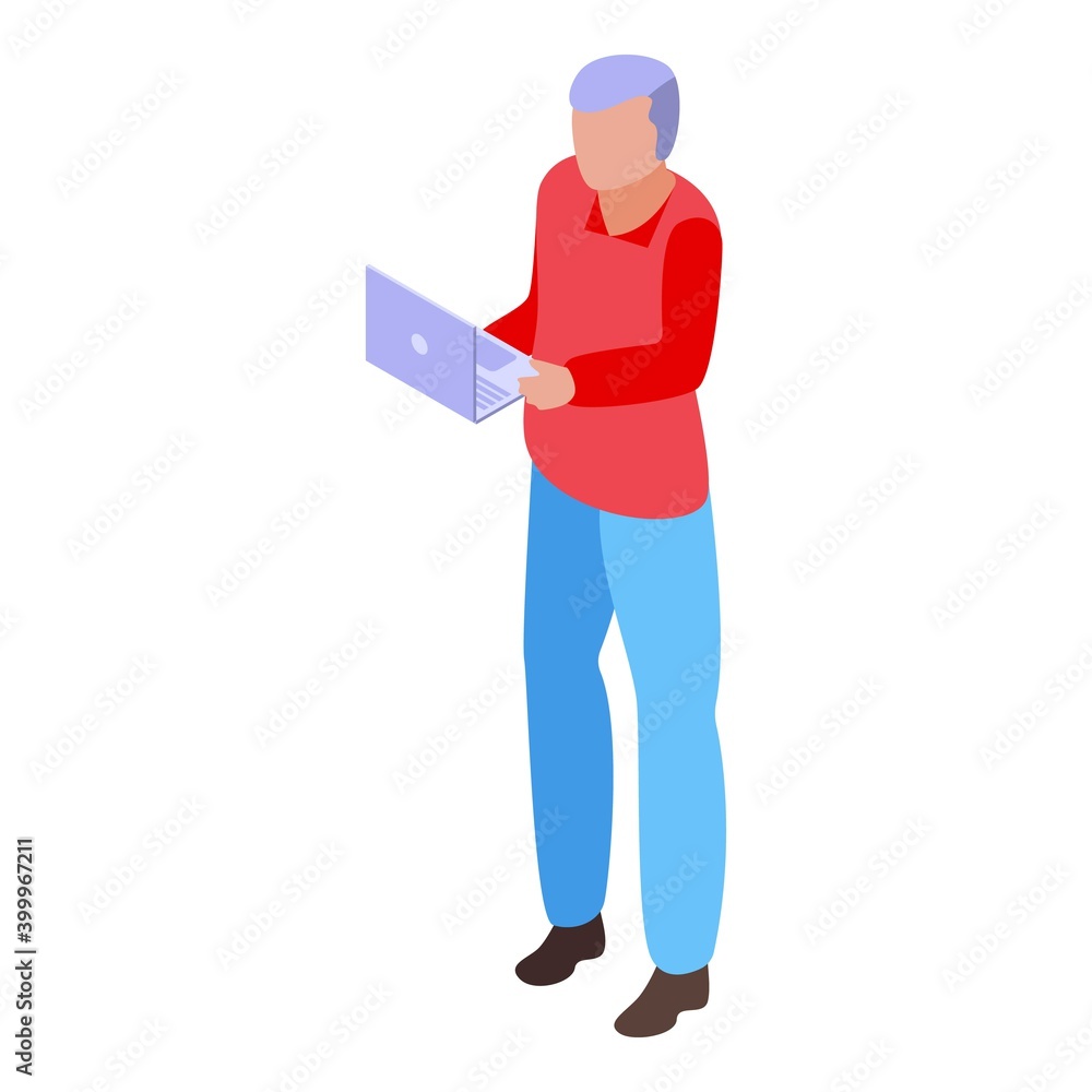 Online meeting partner icon. Isometric of online meeting partner vector icon for web design isolated on white background Online meeting partner icon. Isometric of online meeting partner vector icon for web design isolated on white background