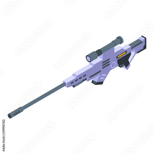 Gun killer icon. Isometric of gun killer vector icon for web design isolated on white background
