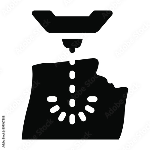 
A trendy solid icon of laser surgery
