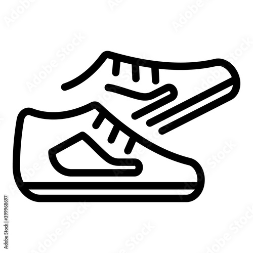 Nordic walking shoes icon. Outline nordic walking shoes vector icon for web design isolated on white background