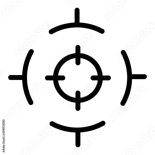 Focus mode icon. Outline focus mode vector icon for web design isolated on white background