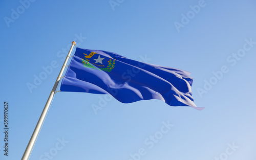 Nevada US State Flag low angle