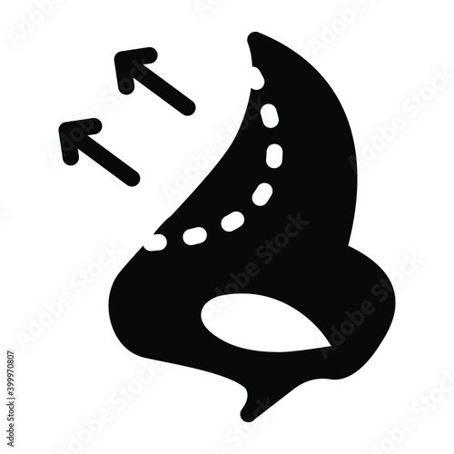 
A perfect icon of nose job, rhinoplasty
