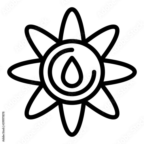 Organic canola oil icon. Outline organic canola oil vector icon for web design isolated on white background
