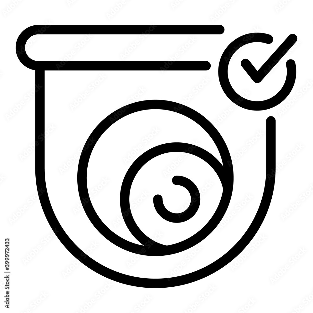 Approved control camera icon. Outline approved control camera vector ...
