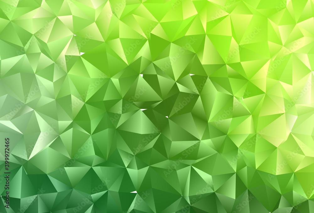 Light Green vector polygon abstract layout.